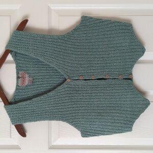 Pronto 90's Vintage Silk & Angora Blend Ribbed Knit V-neck Sweater Vest Teal M